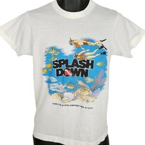 Splash Down Snorkeling T Shirt Vintage 80s Diving Premier Cruise Lines Mens